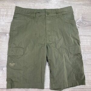 Boy Scout Short Cargo Pants Olive Green Boy Scouts Patch Embroidered Men 32